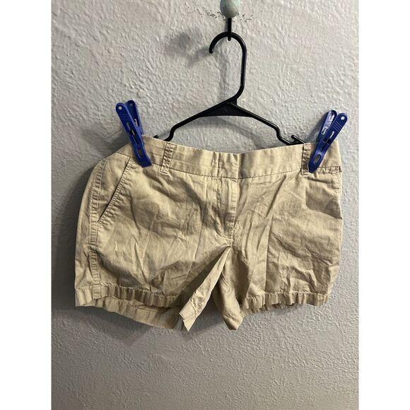J Crew‎ Womens Shorts Size 8 Tan  Chino 100% Cotton Slash Pockets - Picture 4 of 6